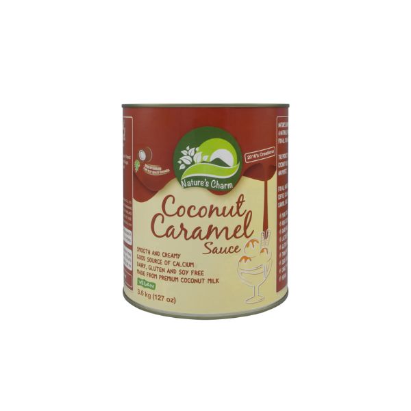 Bulk vegan salted caramel coconut sauce 3.6kg - dairy-free for foodservice and bakeries | EverVegan
