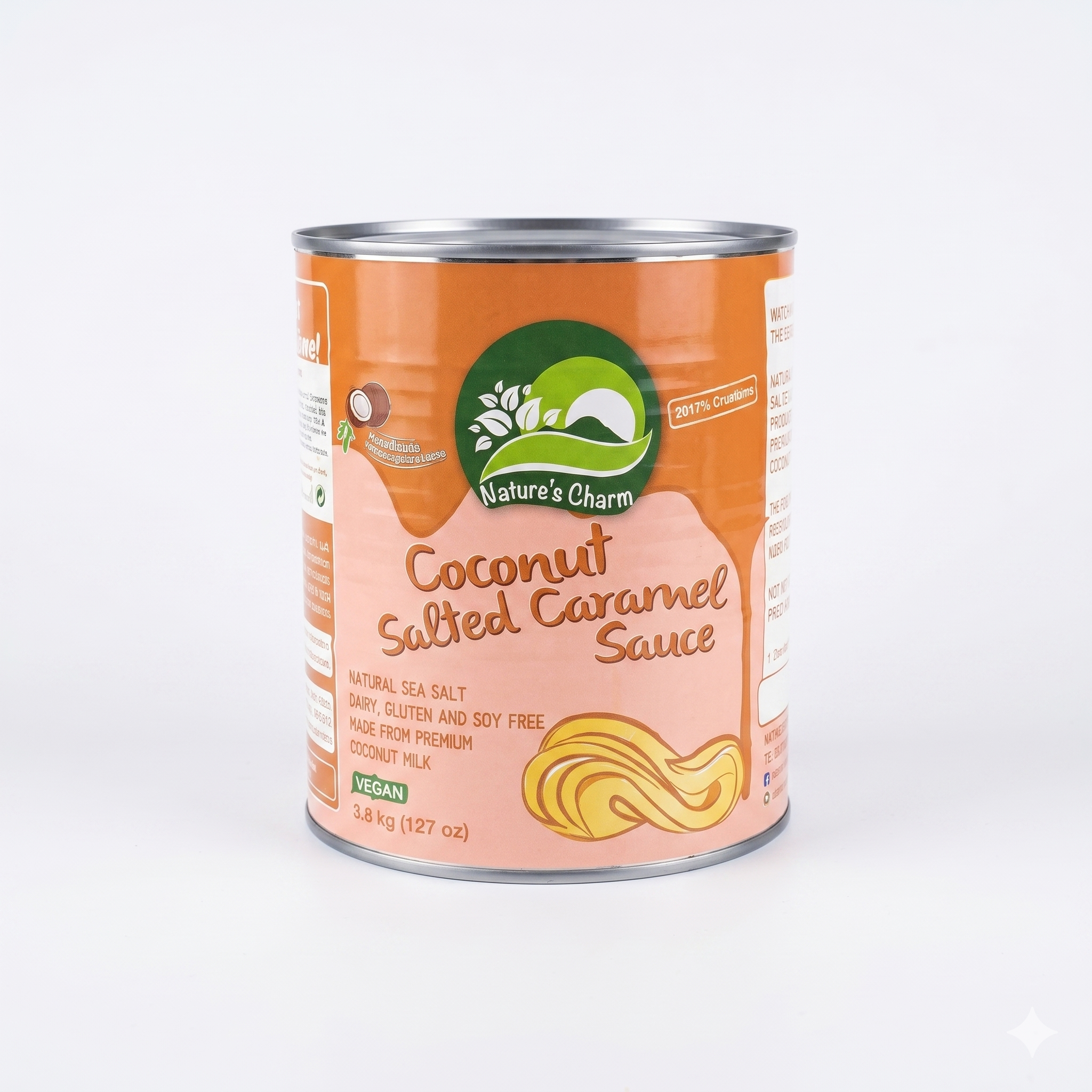 Bulk vegan salted caramel coconut sauce 3.6kg - dairy-free for foodservice and bakeries | EverVegan
