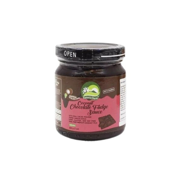 Coconut and chocolate fudge topping 200ml - vegan dairy-free dessert sauce | EverVegan