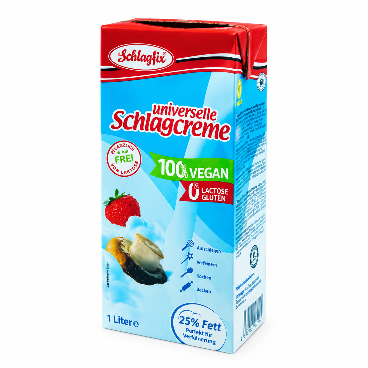 Schlagfix vegan unsweetened cooking cream 1L - plant-based dairy-free for chefs | EverVegan